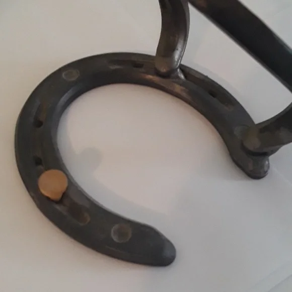 Rustic Golfer Sculpture Welded Horseshoe Golf Cowboy🏌🏼‍♂️🏌🏾‍♀️⛳🤠Folk Art - Picture 5 of 9